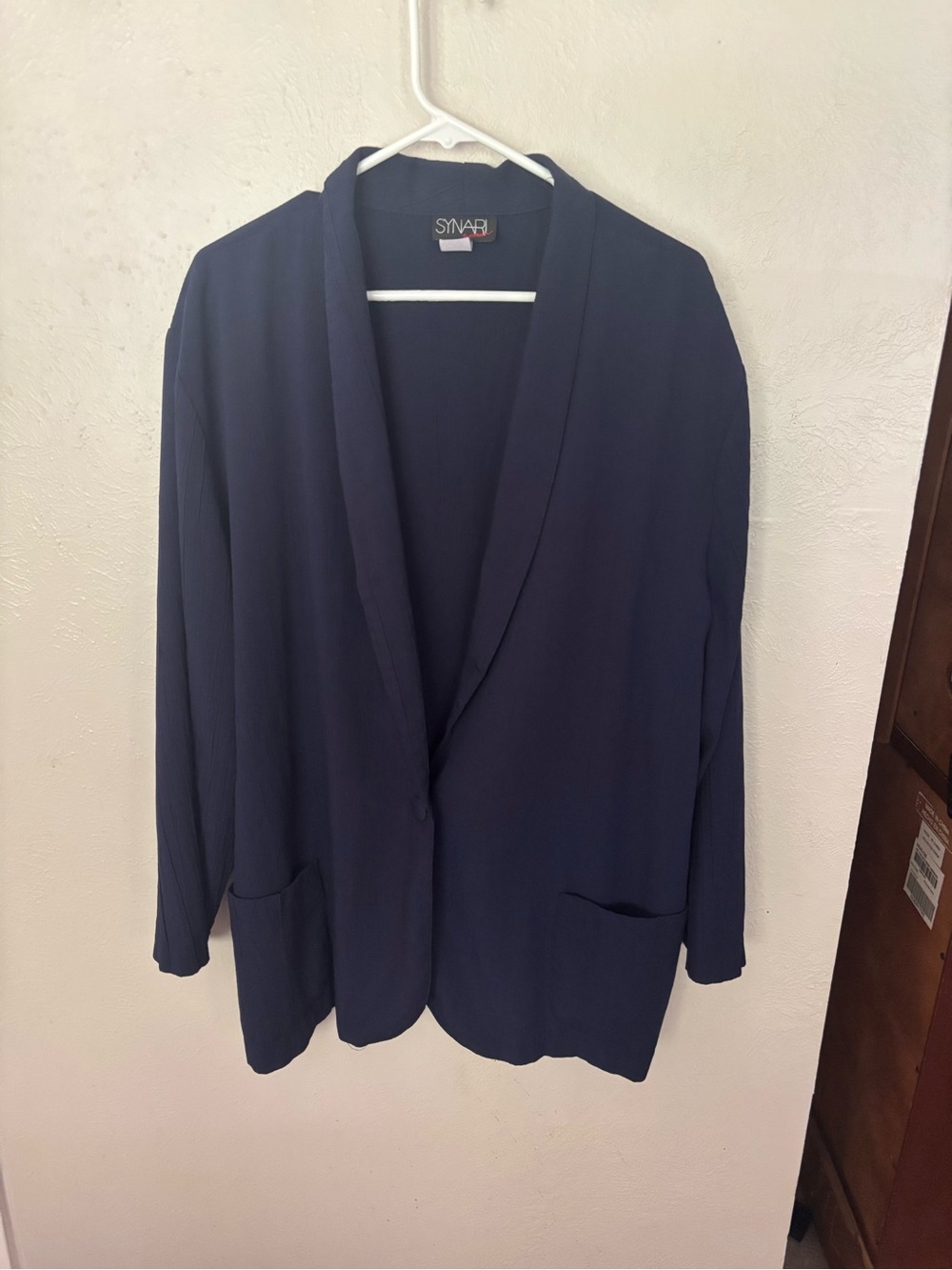 Navy Shawl Collar Women's Jacket size 22